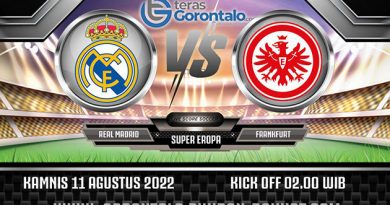 Jadwal Piala Super Eropa: Madrid vs Frankfurt